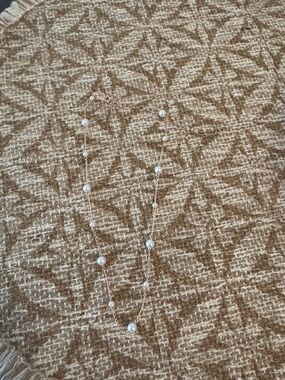 Delicate White Pearl Station Necklace - Women Jewelry